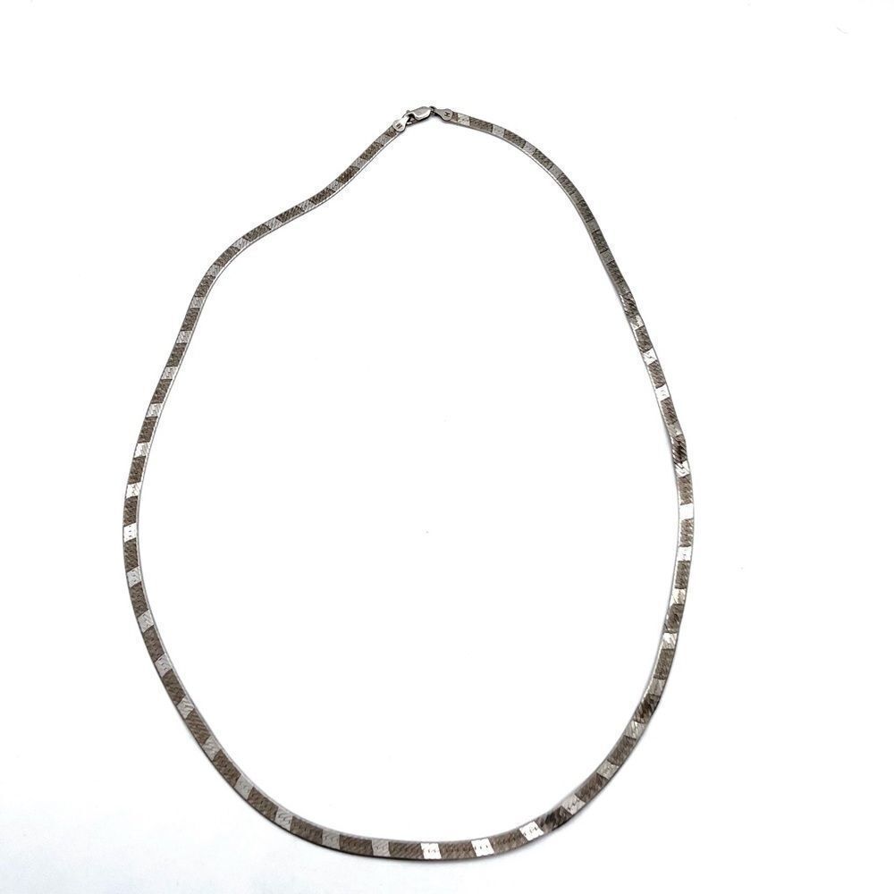 MILOR 925 Sterling Silver 2 Tone Necklace made in Italy - Picture 5 of 5